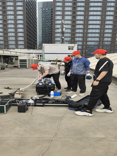 配合陜西省環(huán)境科學設計院在大金機電進行非甲烷總烴濃度測試