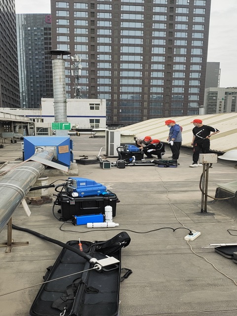 配合陜西省環(huán)境科學設計院在大金機電進行非甲烷總烴濃度測試